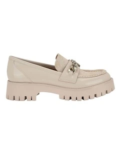 Almer Platform Loafer in Cream