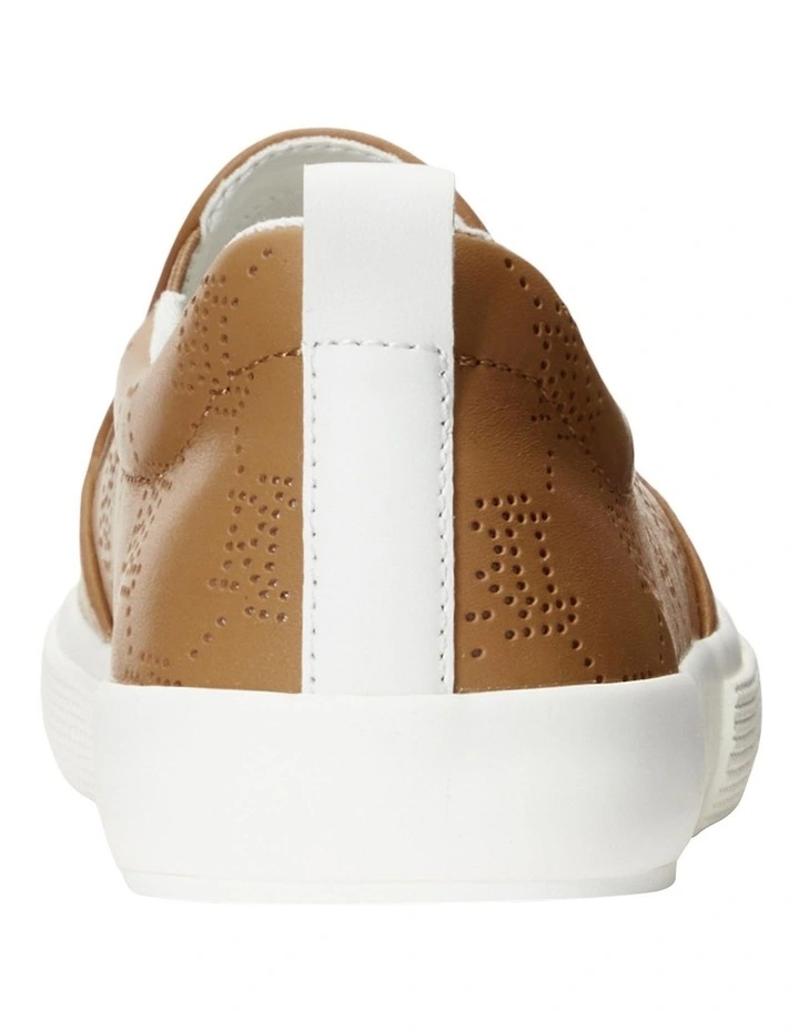 Haddley Logo Leather Slip-On Sneaker in Tan image 4