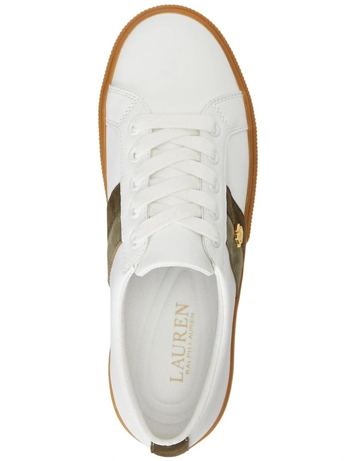 Janson IV Leather and Suede Sneaker in White image 3