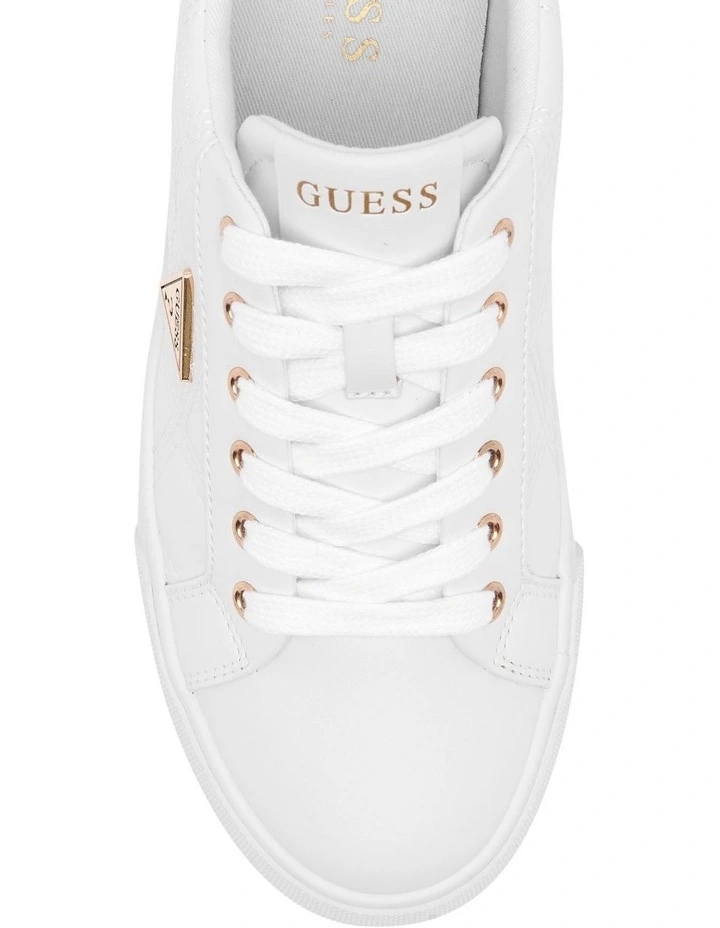 Garda Triangle Logo Sneaker in White image 4