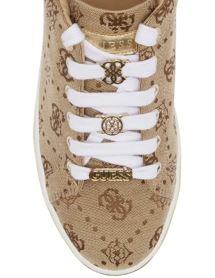 Stasey2 Logo Sneaker in Latte image 4