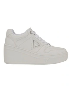 Rozinn Heeled Platform Sneaker in White