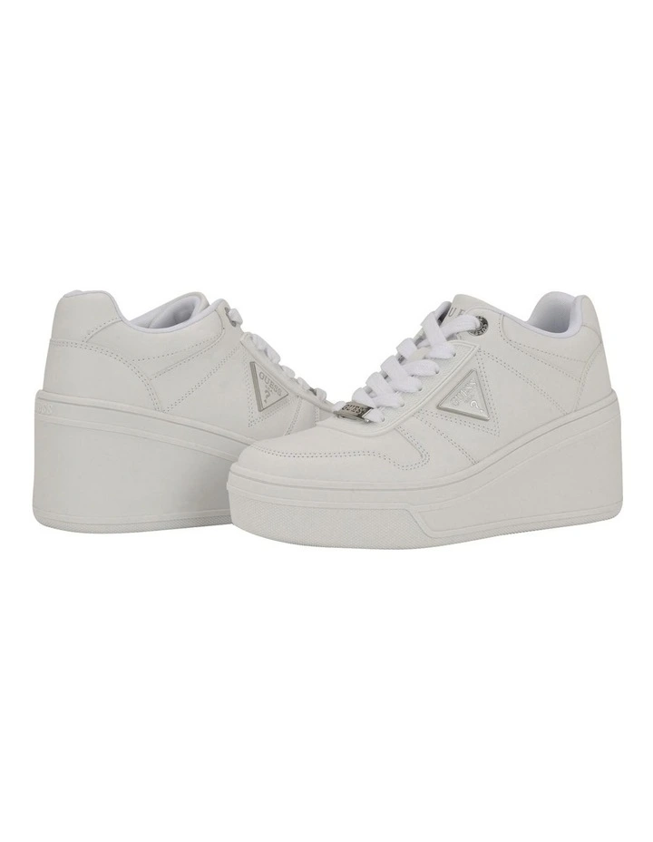 Rozinn Heeled Platform Sneaker in White image 2
