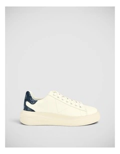 Elbina14 Sneakers in White Blue Denim