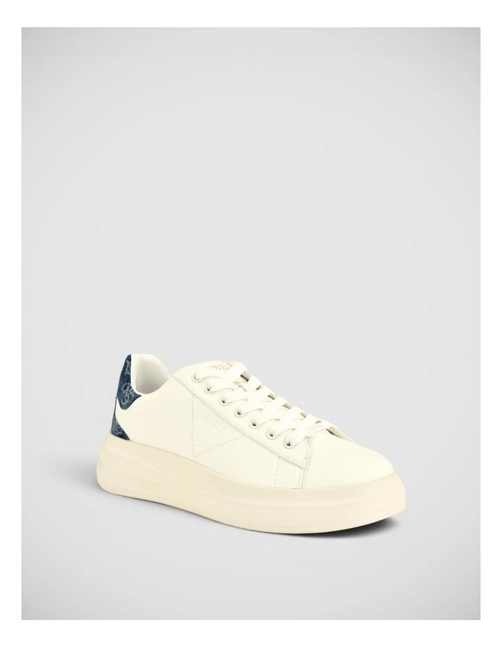 Elbina14 Sneakers in White Blue Denim image 2