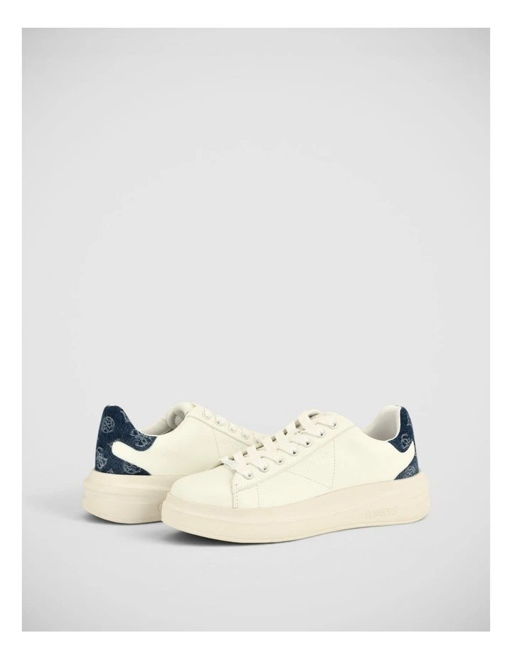 Elbina14 Sneakers in White Blue Denim image 6