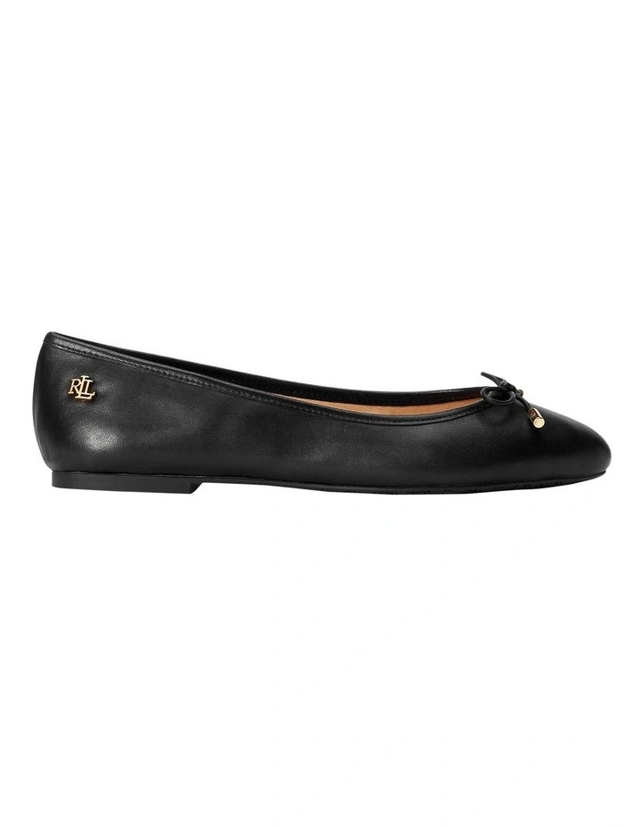 Jayna Leather Ballet Flat in Black image 1