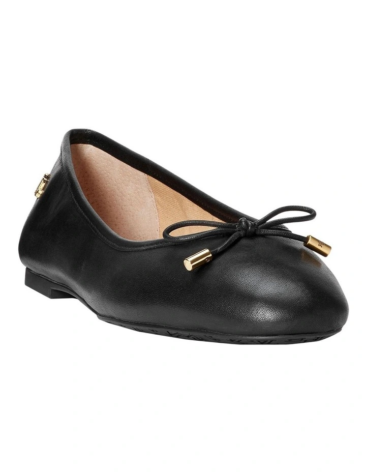 Jayna Leather Ballet Flat in Black image 2