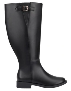 Garfield Wide Calf Tall Boot in Black