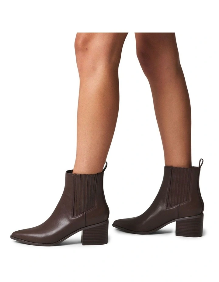 Fillipin Chelsea Ankle Boots in Chocolate Brown image 2