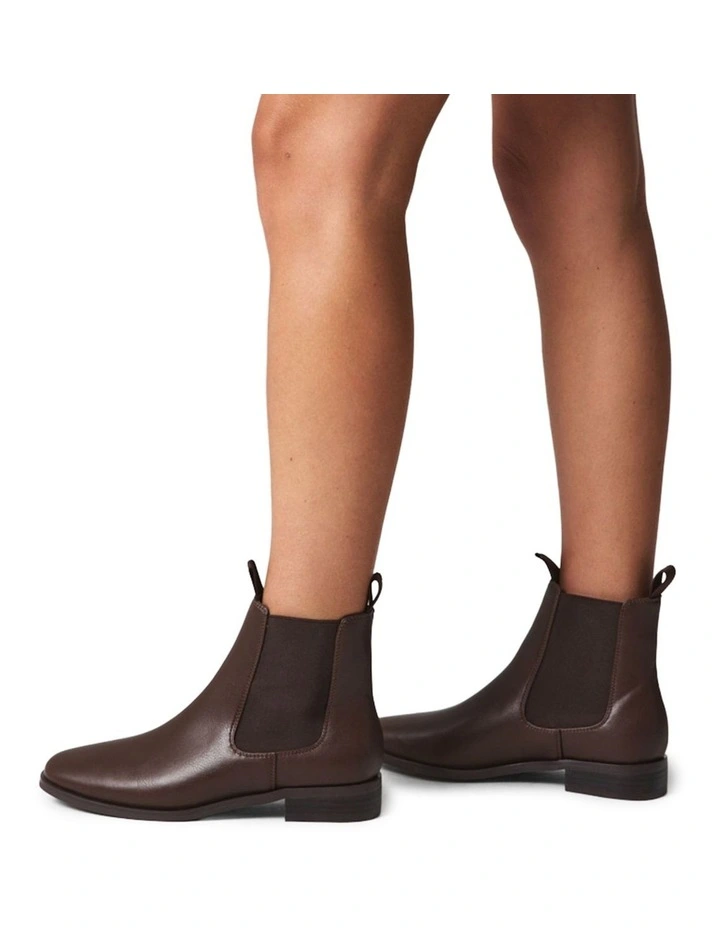 Harper Chelsea Boots in Chocolate Brown image 2