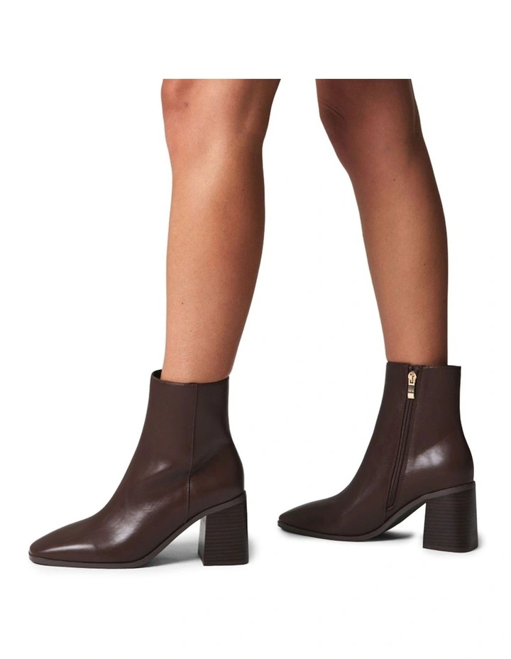 Lilo Ankle Boots in Chocolate Brown image 2