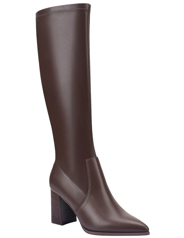 Marlo Knee High Boots in Chocolate Brown image 2