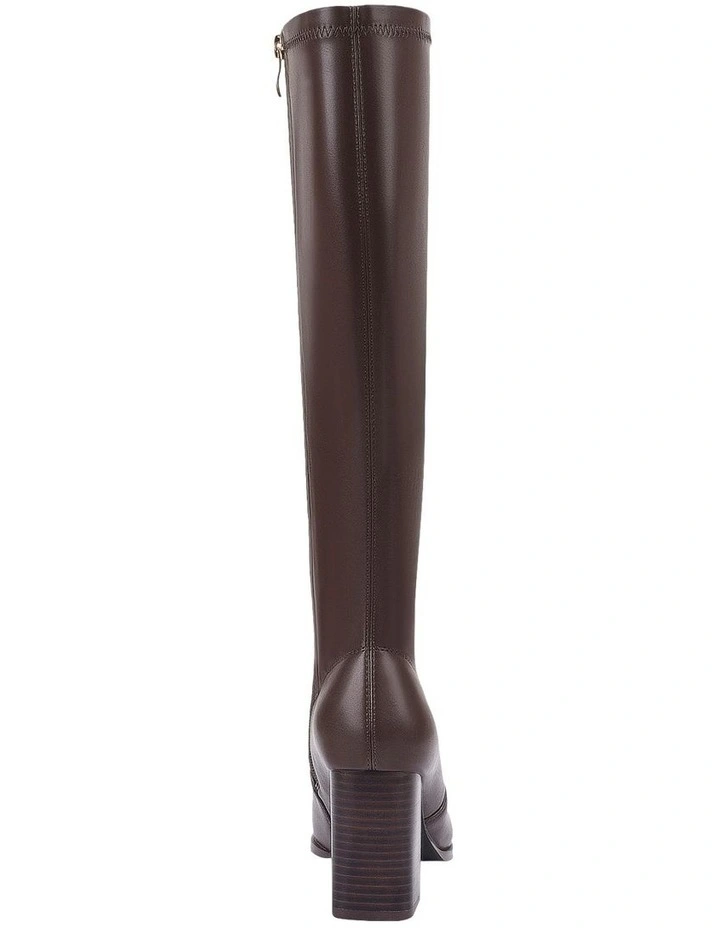 Marlo Knee High Boots in Chocolate Brown image 3