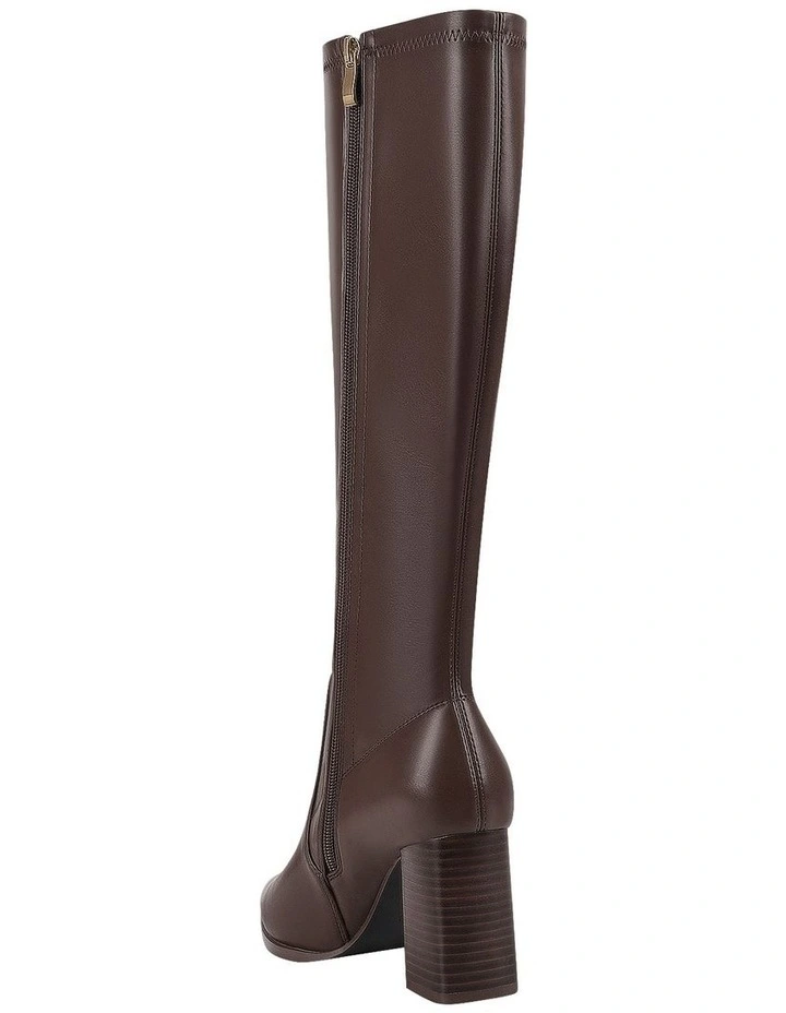Marlo Knee High Boots in Chocolate Brown image 4
