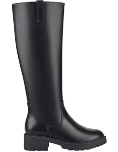 Jailyn Chunky Knee High Boots in Black