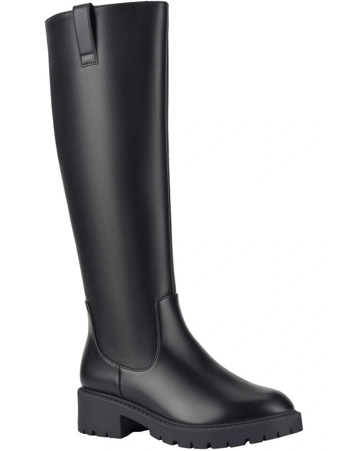 Jailyn Chunky Knee High Boots in Black image 3