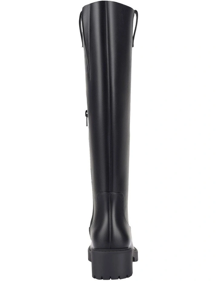 Jailyn Chunky Knee High Boots in Black image 4