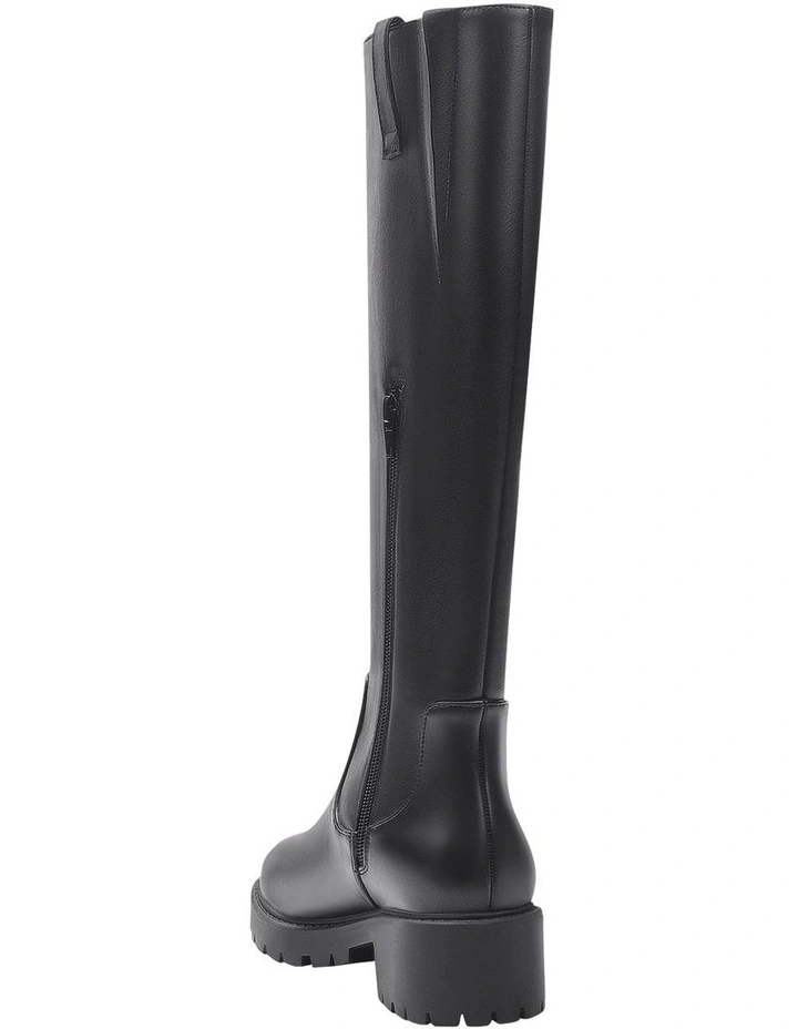 Jailyn Chunky Knee High Boots in Black image 5