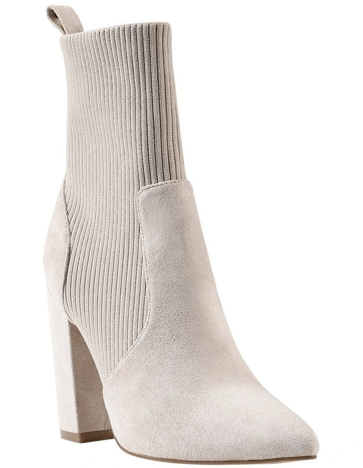 Dixie Heeled Ankle Boots in Stone image 3