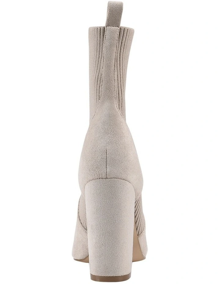 Dixie Heeled Ankle Boots in Stone image 4