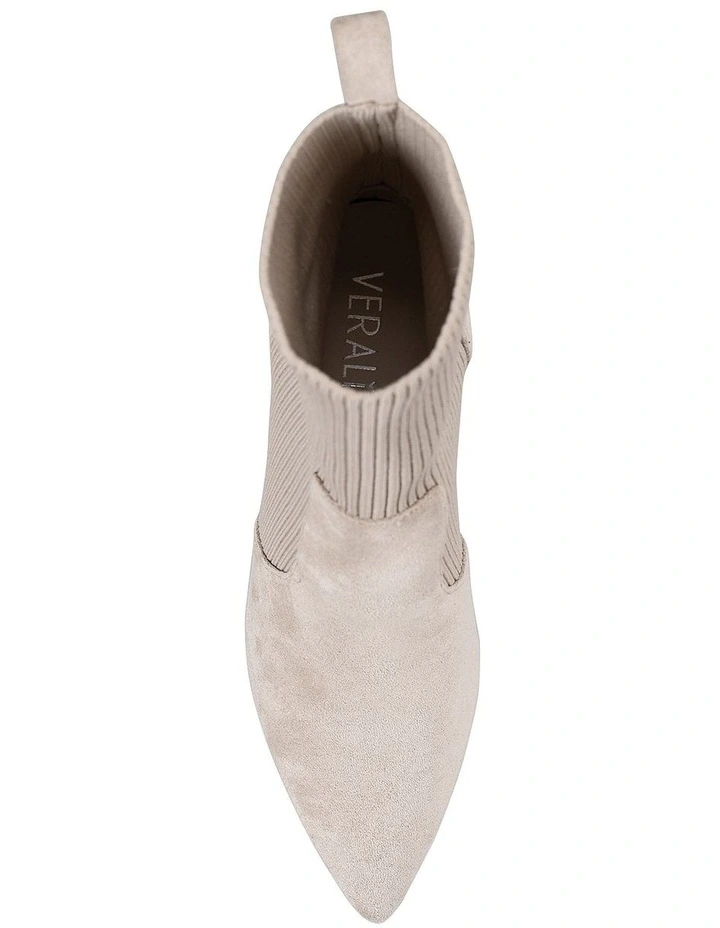 Dixie Heeled Ankle Boots in Stone image 6