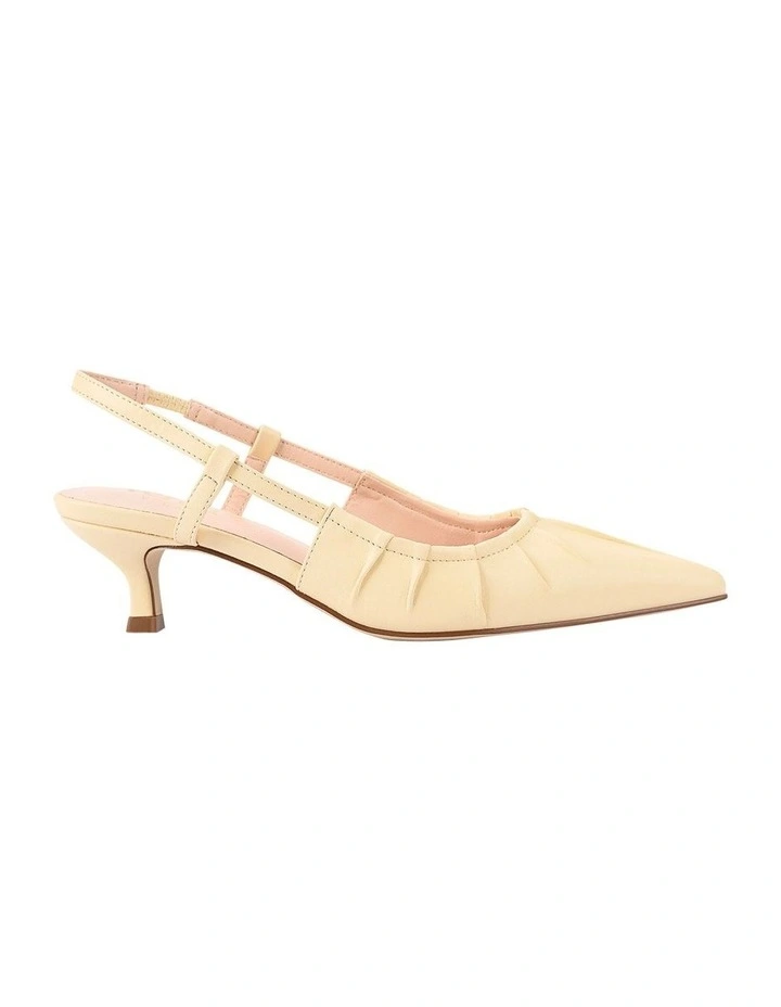 Lucius Slingback Kitten Heels in Butter Cream image 1
