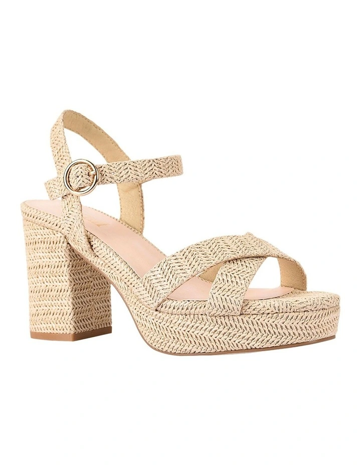 Heppell Platform Heels in Raffia image 3