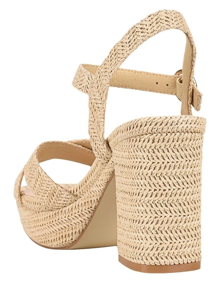 Heppell Platform Heels in Raffia image 5