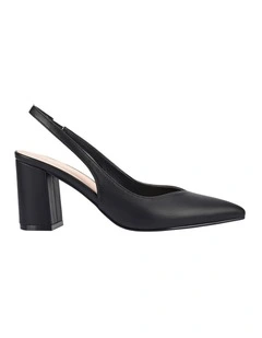 Elisha Slingback Block Heels in Black