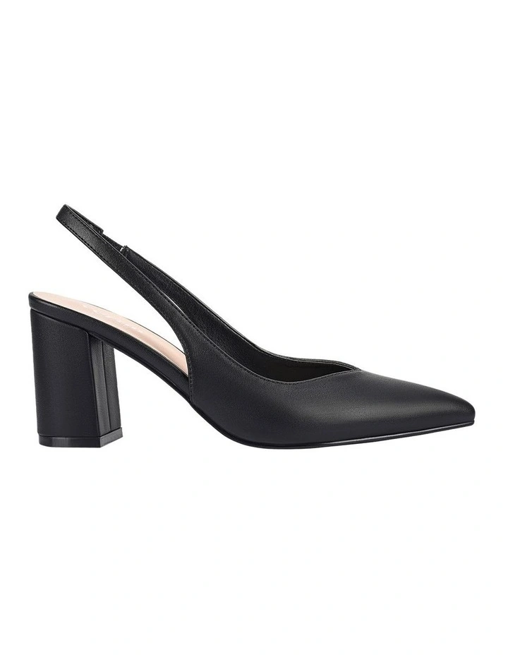 Elisha Slingback Block Heels in Black image 1