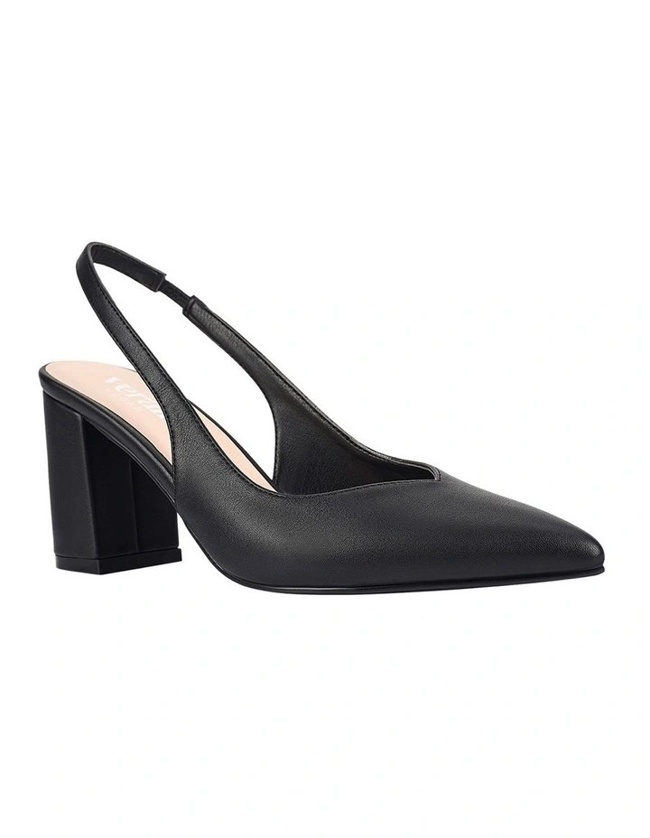 Elisha Slingback Block Heels in Black image 2