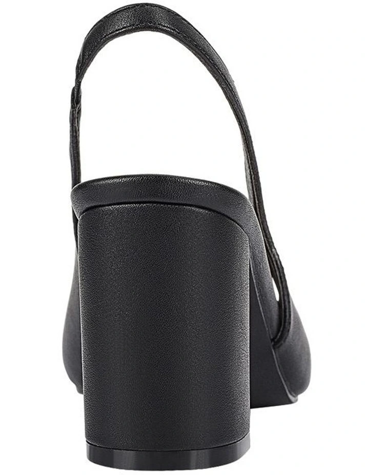 Elisha Slingback Block Heels in Black image 3