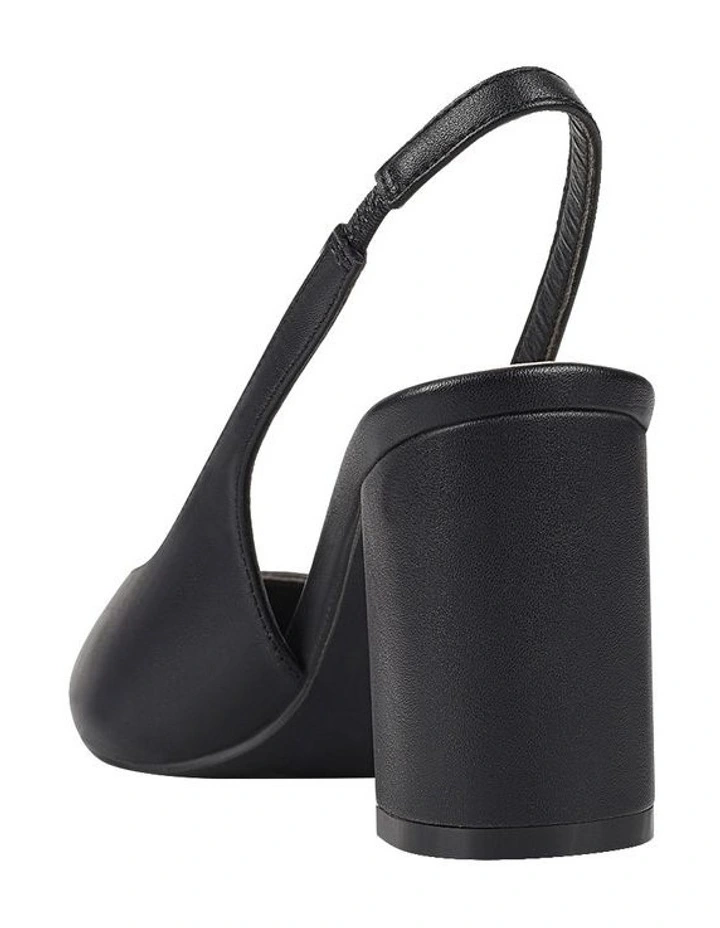 Elisha Slingback Block Heels in Black image 4