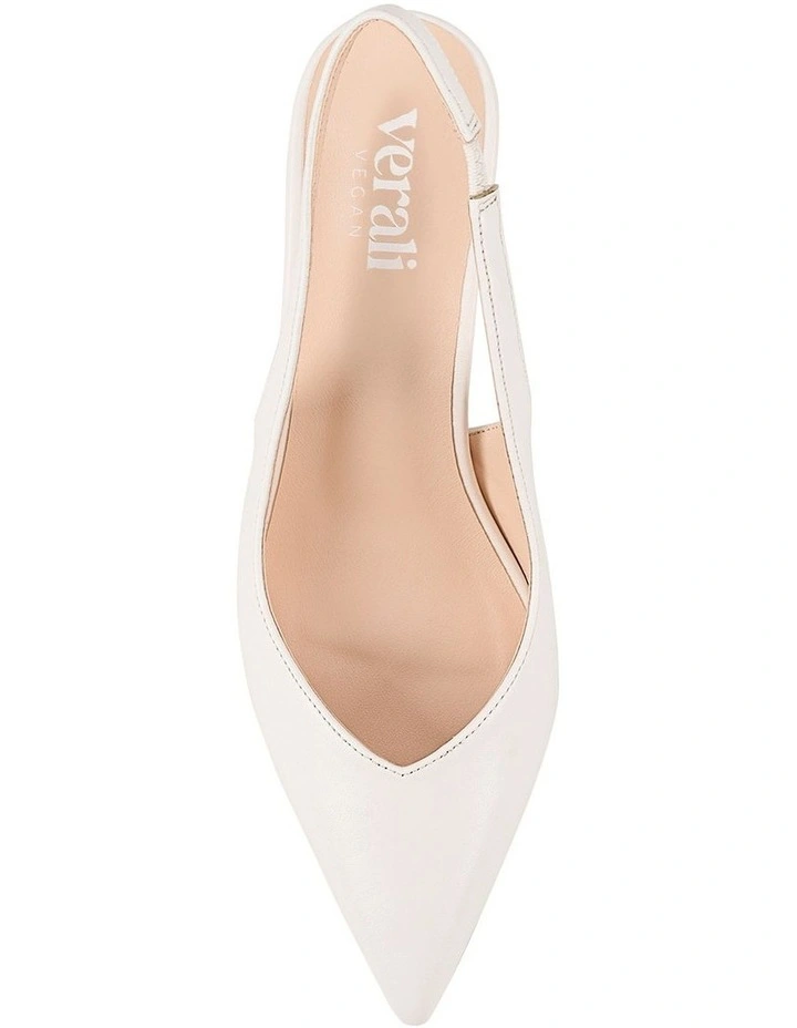 Elisha Slingback Block Heels in Chalk White image 5