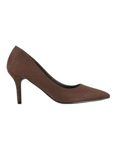 Lewis Stiletto Heel Pump in Chocolate Brown Micro