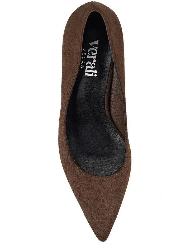 Lewis Stiletto Heel Pump in Chocolate Brown Micro image 5