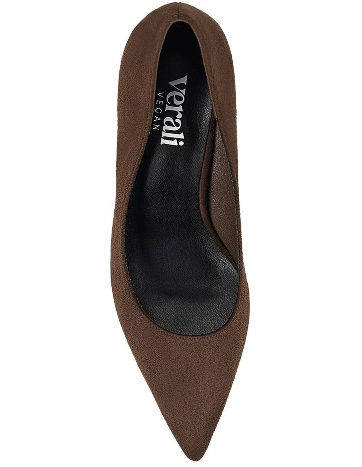 Lewis Stiletto Heel Pump in Chocolate Brown Micro image 5
