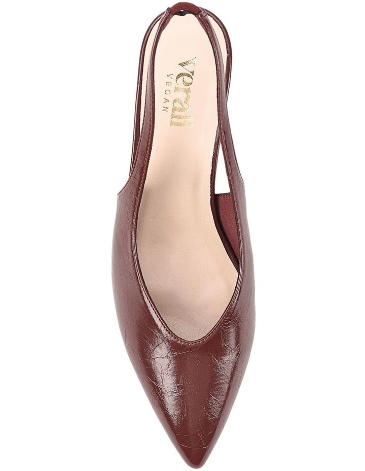 Lockwood Sling Back Stilettos in Berry Red Crinkle image 5