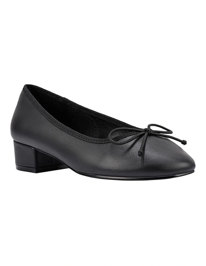 Minnie Ballet Block Heels in Black image 2