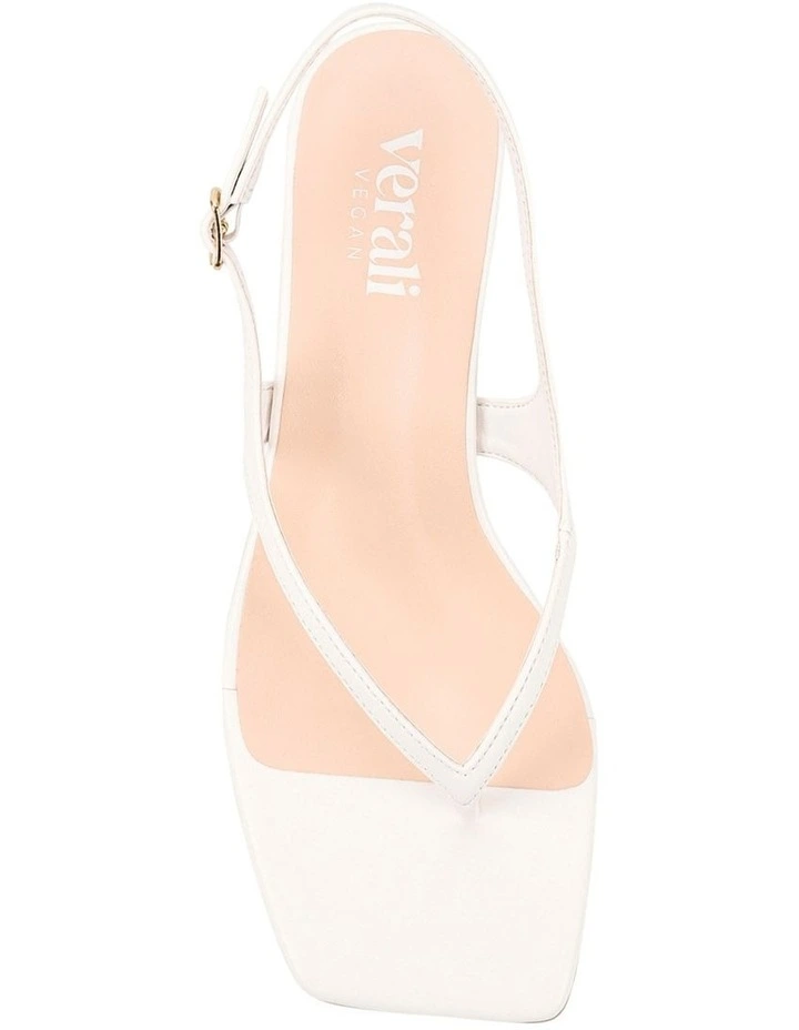 Marnie Kitten Heel Sandals in Chalk White image 3