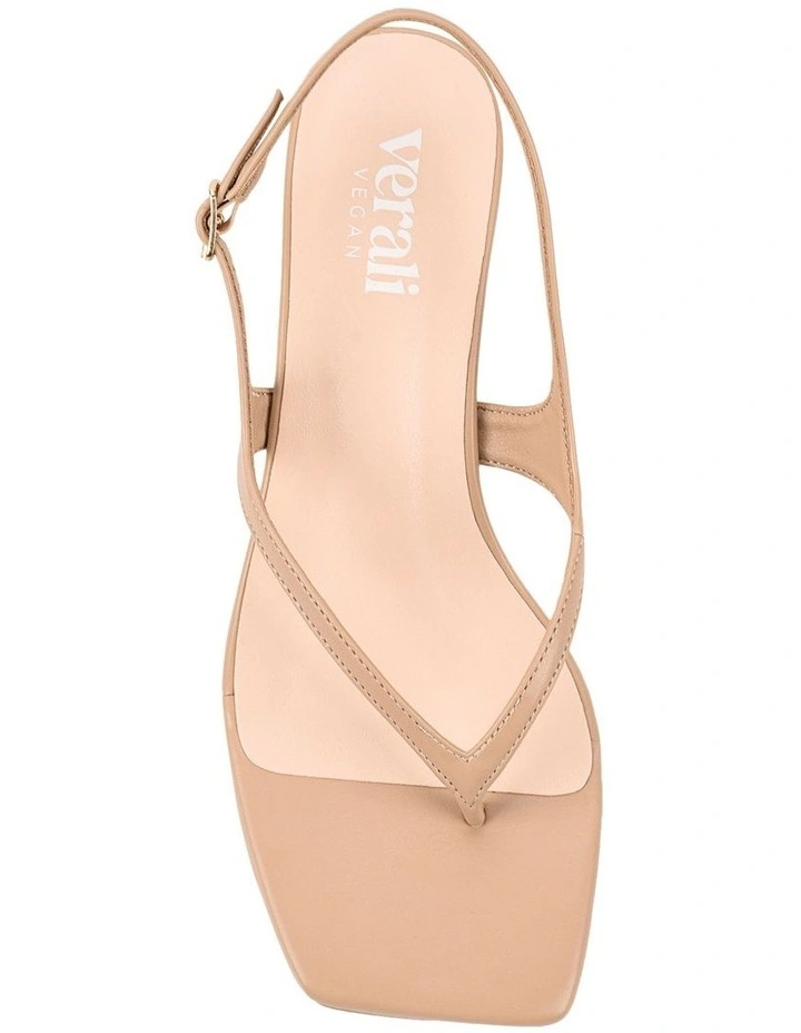 Marnie Kitten Heel Sandals in Beige image 3