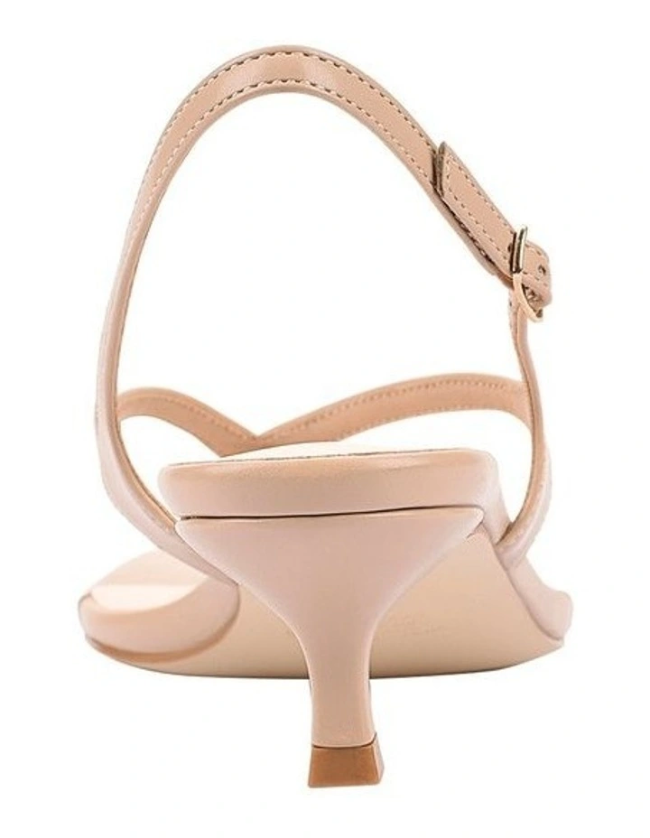 Marnie Kitten Heel Sandals in Beige image 4