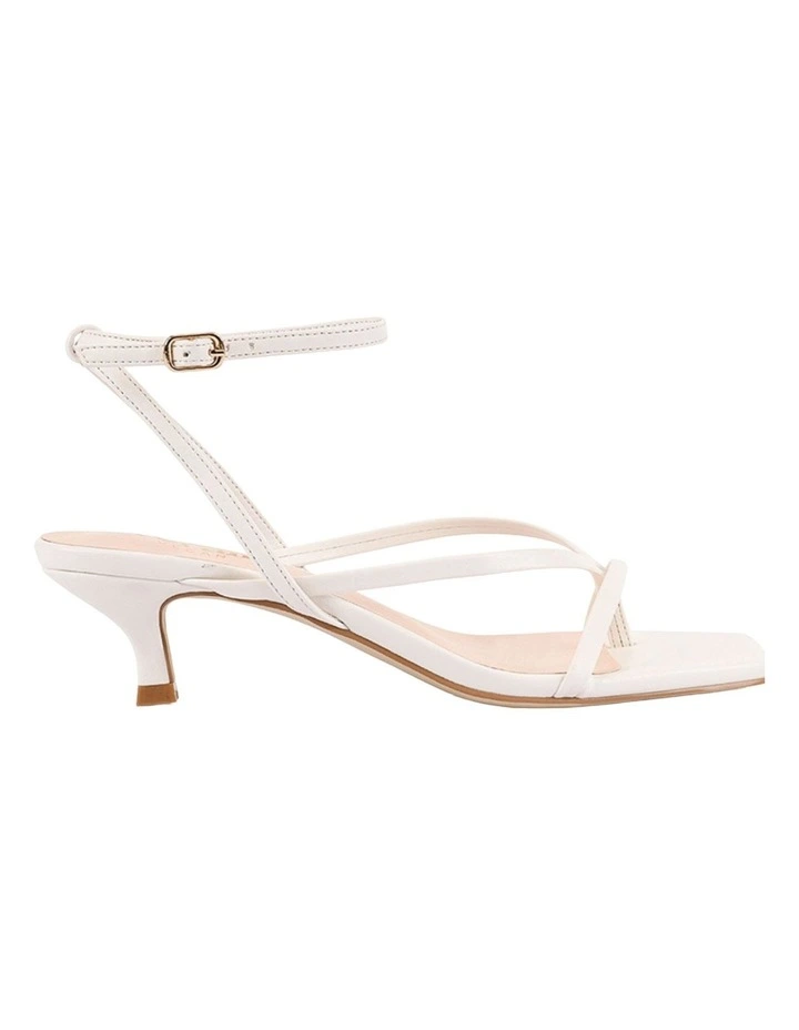 Maeve Kitten Heel Sandals in Chalk White image 1