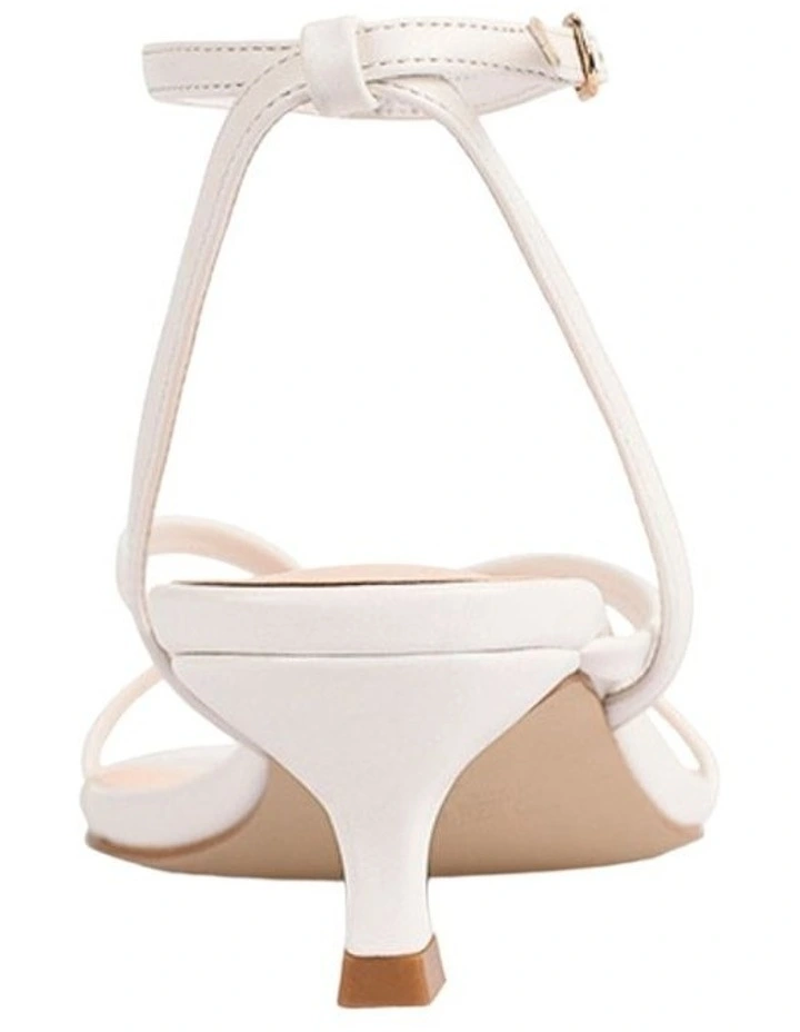 Maeve Kitten Heel Sandals in Chalk White image 3
