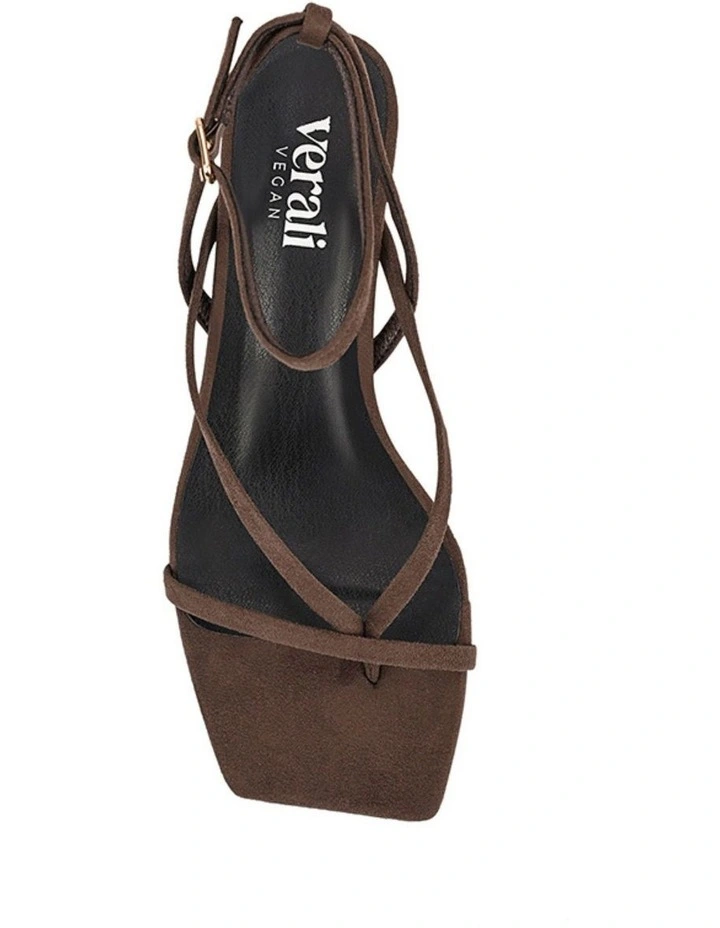 Maeve Kitten Heel Sandals in Chocolate Micro image 4