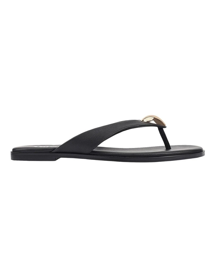 Sara Casual Thongs in Black image 1