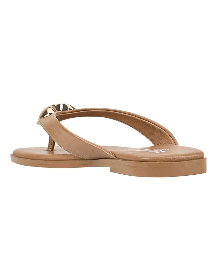 Sara Casual Thongs in Dark Camel image 4