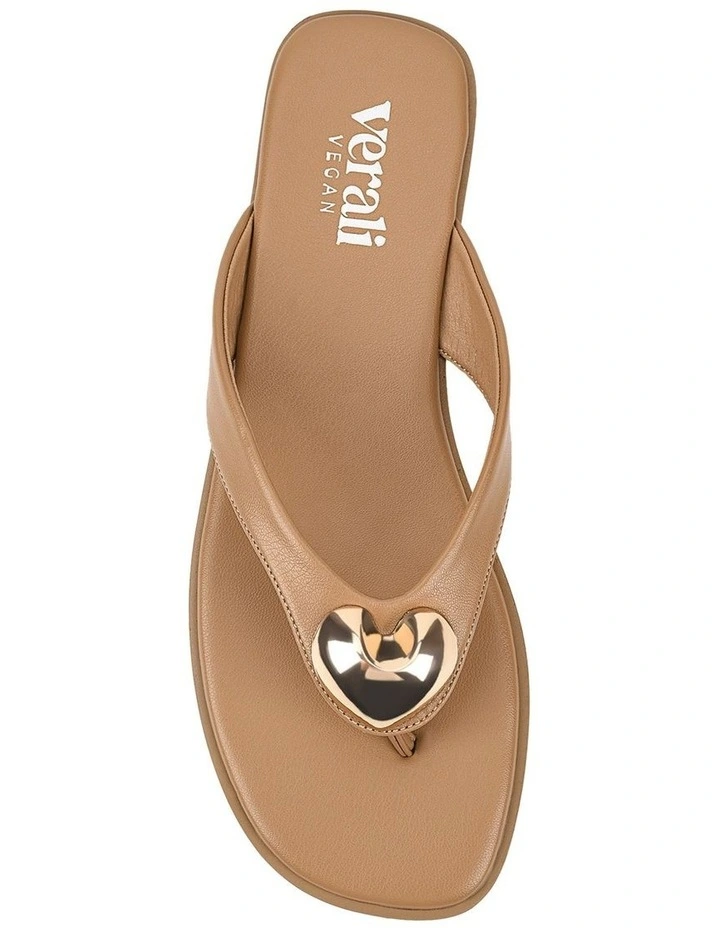 Sara Casual Thongs in Dark Camel image 5