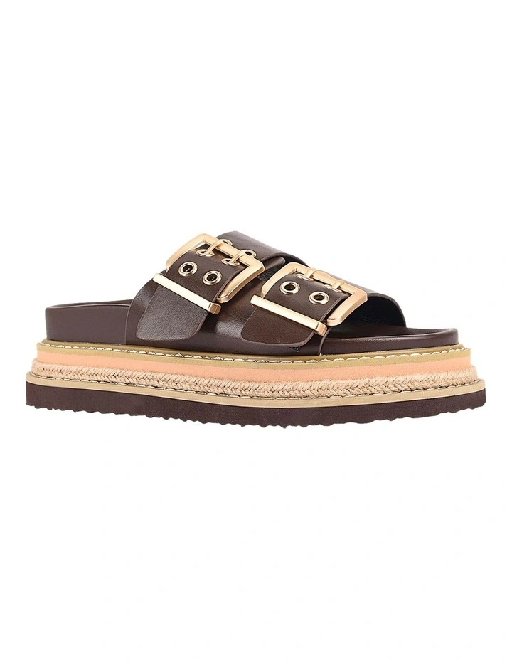 Thatcher Platform Slides in Chocolate Brown image 2